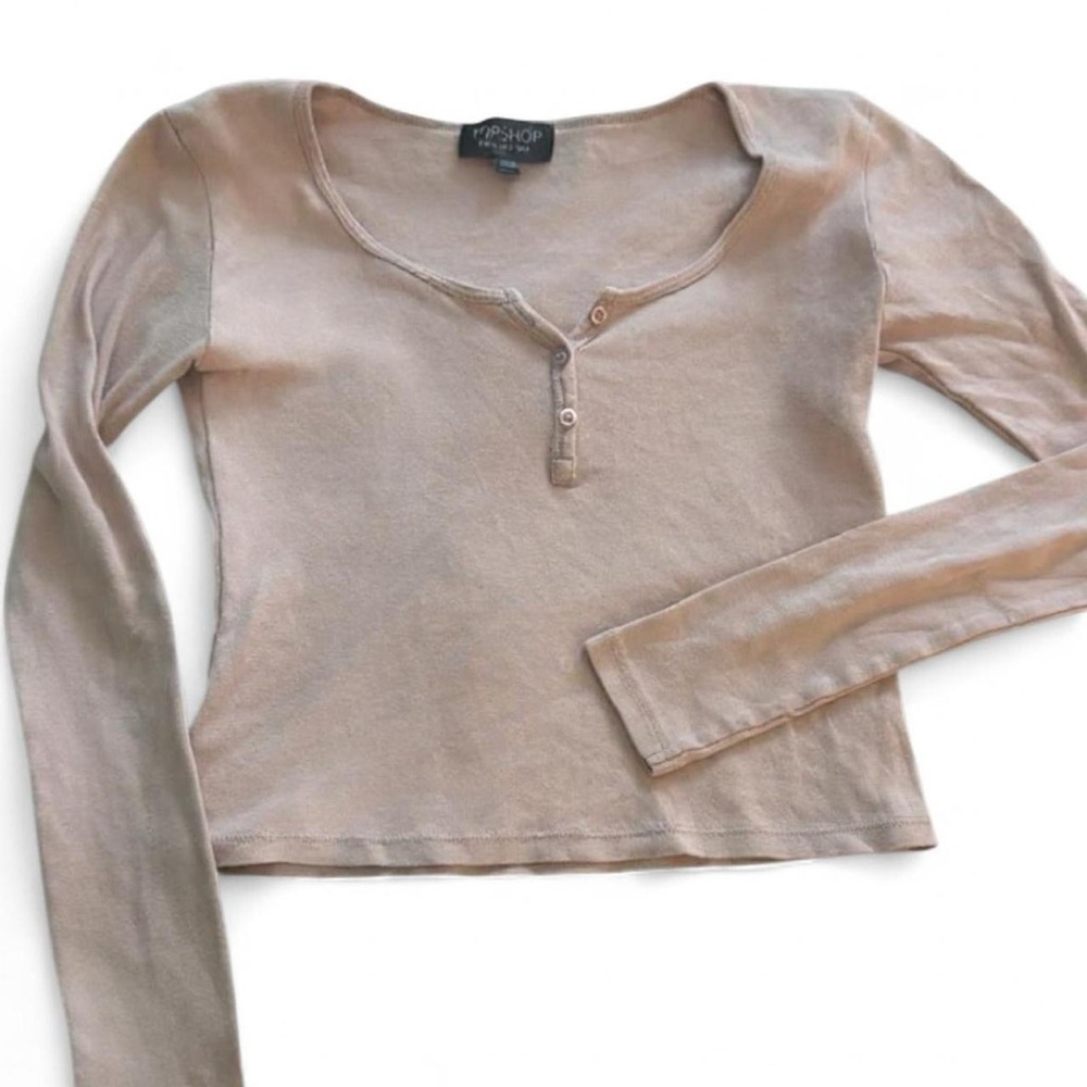 Topshop Baby Pink Long Sleeve Tee